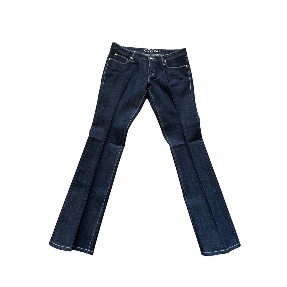 COOGI Authentic Women's‎ Stretch Blue Jeans Size 9/10 Embroidered Stitched Pants